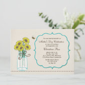 L'arrangement de Mason Jar Invitation à la fête de (Debout devant)