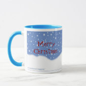 L'arrière - plan bleu l'a laissé neiger tasse de (Gauche)