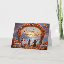 L'arrivée de la carte de vacances Thanksgiving