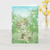 L'arrivée de la carte de voeux de ressort (Fleur jaune)