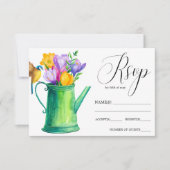 L'arrosage tendance Fleur peut tulips mariage RSVP (Devant)