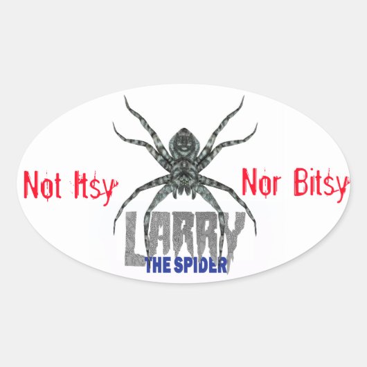 Larry de Spider Ovale Sticker (Voorkant)