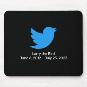 Larry de vogel Twitter pensioen Muismat