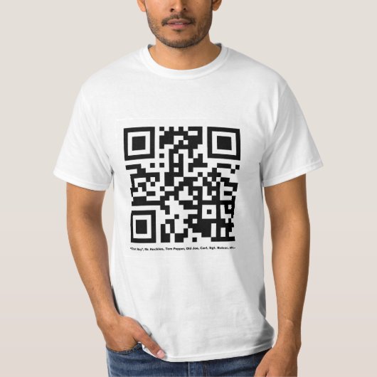 Larry Hankin That Guy QR Code T-Shirt (Devant)