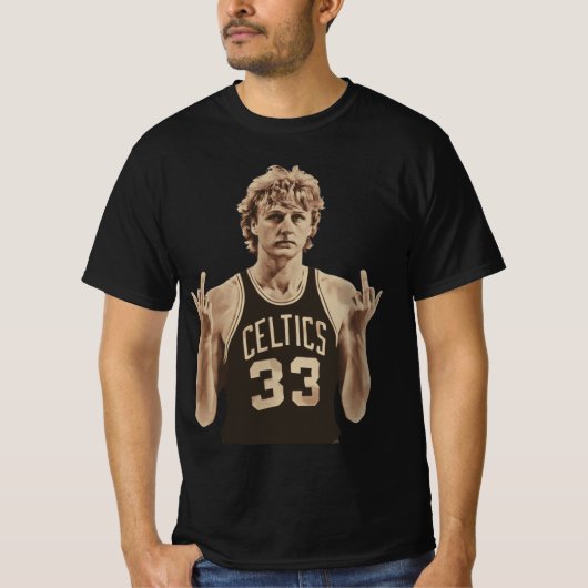 larry MIDDLE FINGER Retro 90s T-shirt (Voorkant)