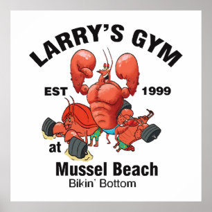 Larry's Gym Bij Mosselstrand Poster