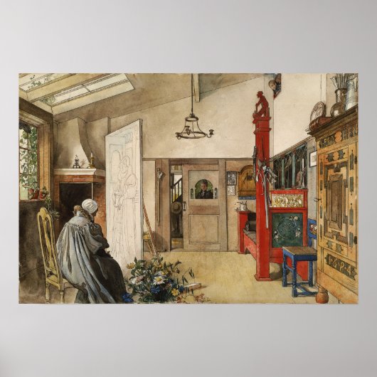 Larsson - de Studio (van een huis) Poster (Voorkant)