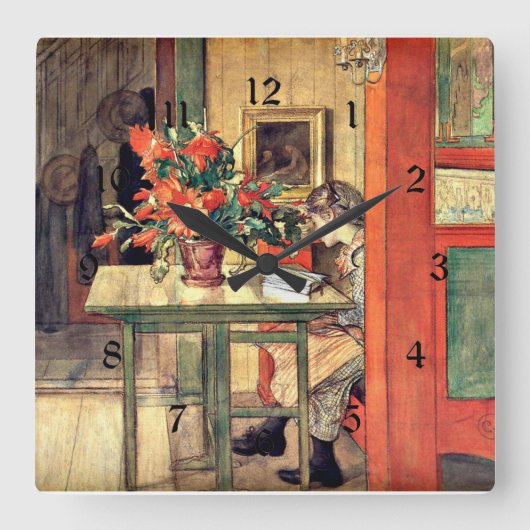 Larsson - Lisbeth Reading Vierkante Klok (Voorkant)