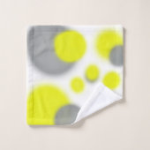 L'art Abstrait gris-blanc jaune (Gant de toilette)