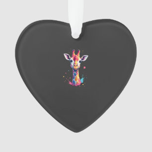 L'art animalier africain La girafe colorée pour ri
