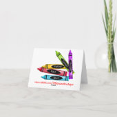 L'art crayonne des cartes de note de Merci (Dos)