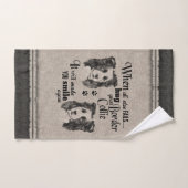 L'art de Collie quand tout échoue (Serviette à main)