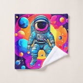 L'art de la caricature spatiale : les astronautes (Gant de toilette)