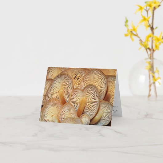 L'art de la carte de note de champignon (Fleur jaune)