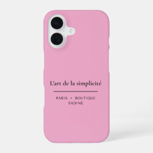 L'art de la Simplicité Blush Coque iPhone 16