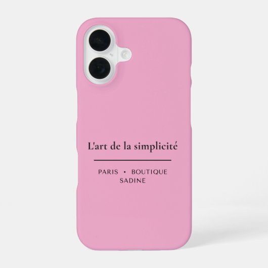 L'art de la Simplicité Blush Coque iPhone 16 (Verso)