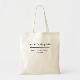 L'art de la Simplicité Frans-Chique Minimalistisch Tote Bag