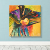 L'art de la toile africaine (danseuse Eyo) (Insitu (Plancher de Bois))