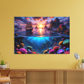 L'art de la Toile de Sunset Ocean (Insitu(Salon))