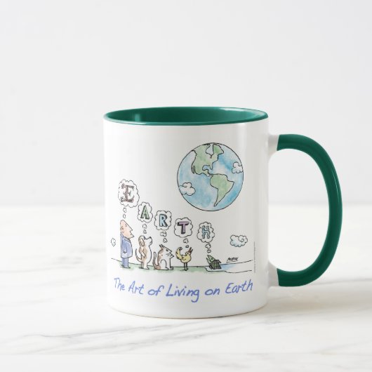 L'art de la vie sur la tasse de la terre (Droite)