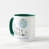 L'art de la vie sur la tasse de la terre (Devant gauche)