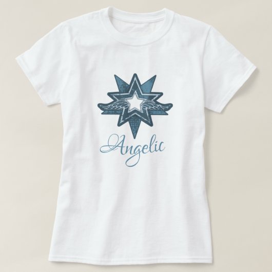 L'art de l'aile d'étoile angélique en t-shirt grap (Design devant)