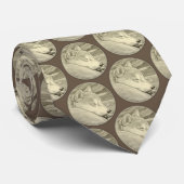 L'art de Shiba Inu attache les cravates élégantes (Roulé)