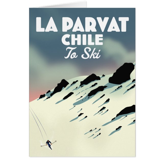 L'art de ski rétro La Parvat Chili. (Devant)