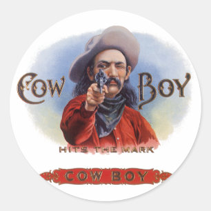 L'art des étiquettes de cigare vintage, Cowboy att