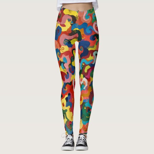 L'art des Leggings colorés pour femmes (Devant)