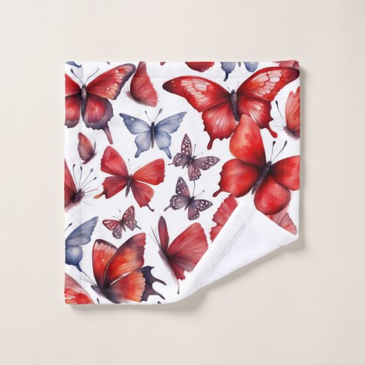 L'art des papillons aquarelles (Gant de toilette)