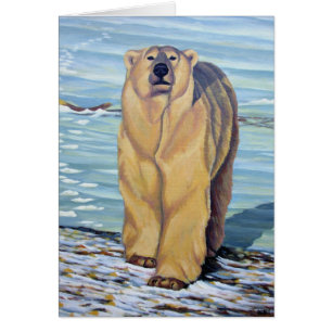 L'art d'ours blanc carde les cartes faites sur