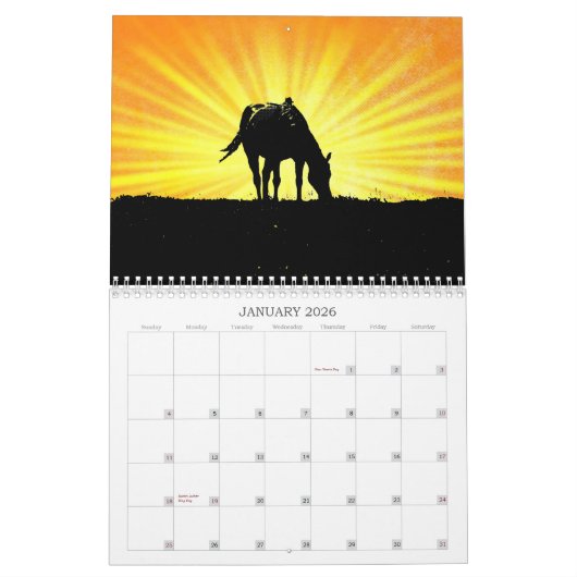 L'art du calendrier des chevaux (Jan 2026)