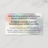 L'art du Carte de visite Fitness (Dos)