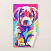L'art du chiot (Serviette à main)