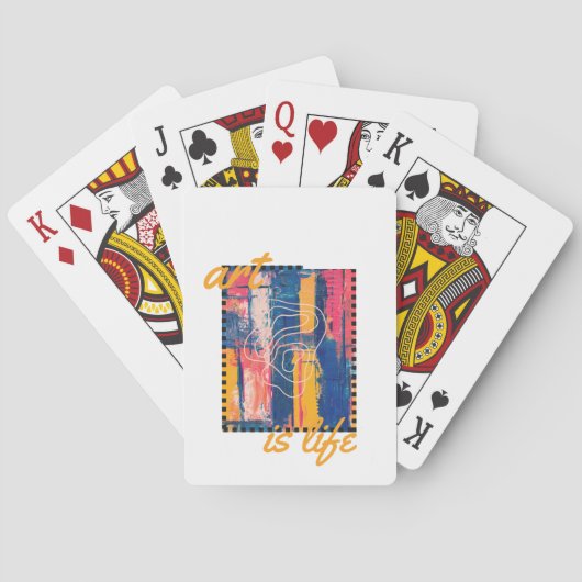 L'art est la vie classique des cartes à jouer (dos)