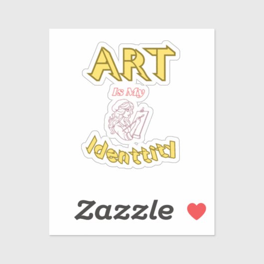 L'art est mon autocollant d'identité (Feuille)