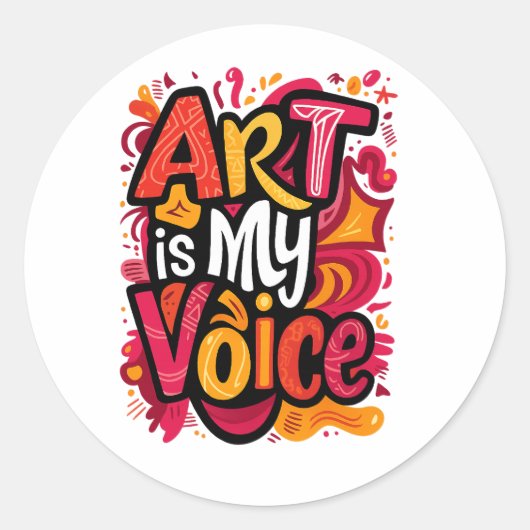 l'art est mon autocollant vocal (Devant)