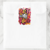 l'art est mon autocollant vocal (Sac)