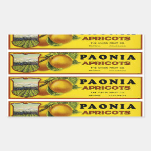 L'art Étiquette de Paonia Apricots