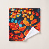 L'art Feuille orange vif (Gant de toilette)