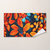 L'art Feuille orange vif (Serviette à main)