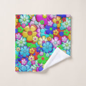 L'art floral rétro (Gant de toilette)