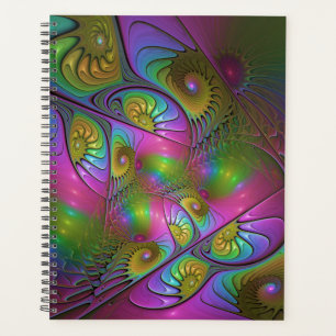 L'art fractal abstrait trippy lumineux coloré