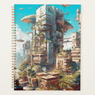 L'art futuriste de science-fiction de la ville