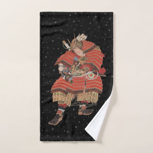 L'art japonais Vintage du guerrier samouraï (Serviette à main)