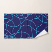 L'art linéaire en bleus contrastés (Serviette à main)