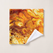 L'art liquide versent l'empreinte de léopard (Gant de toilette)