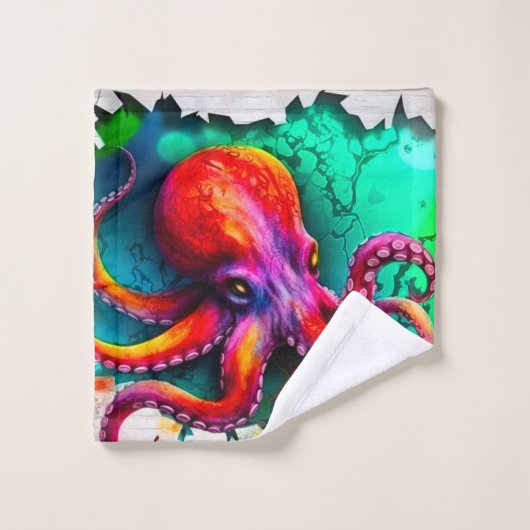 L'art octopique (Gant de toilette)