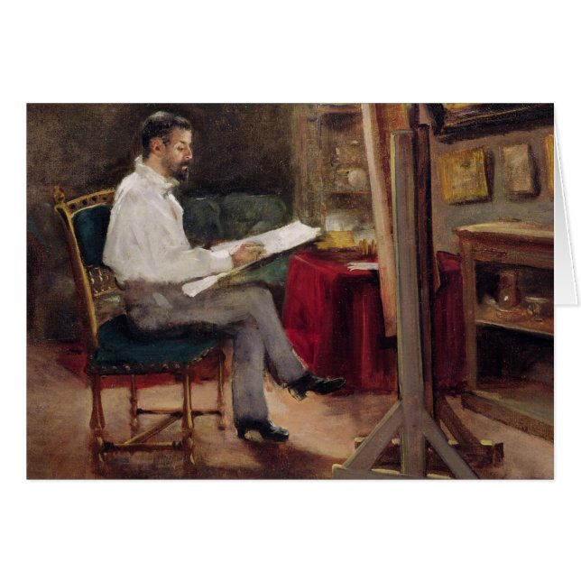 L'artiste Morot dans son studio, c.1874 (Devant horizontal)